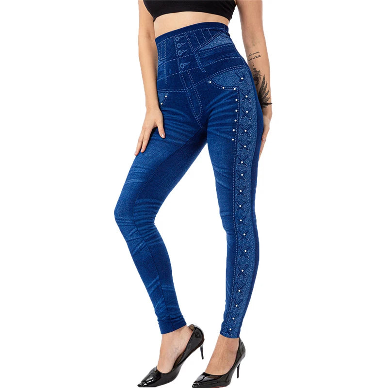 Denim Yoga Pants for Fit and Scrunch Raise Effect - Leggings Co