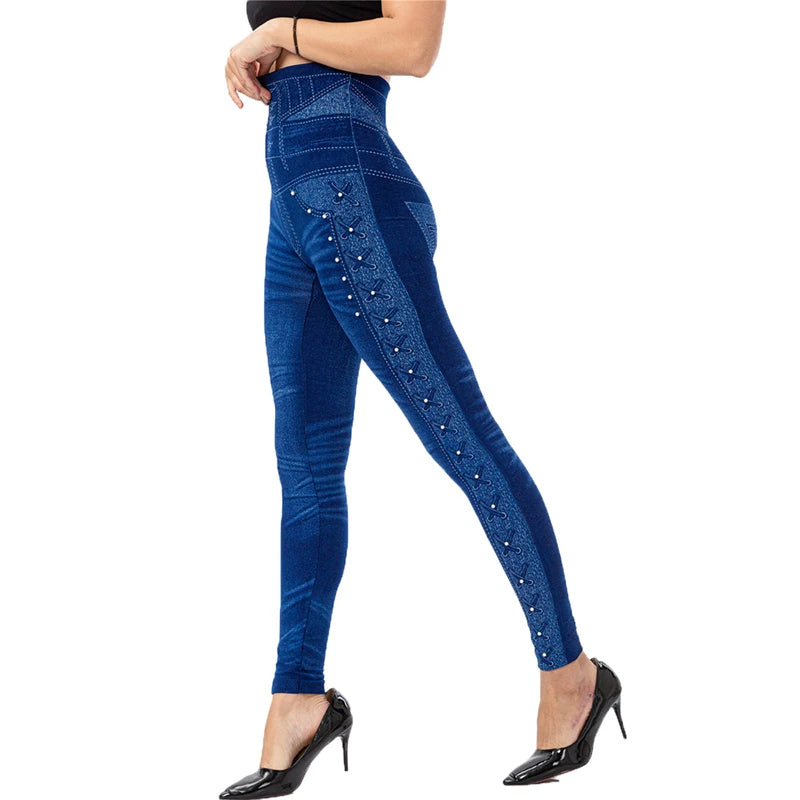 Denim Yoga Pants for Fit and Scrunch Raise Effect - Leggings Co