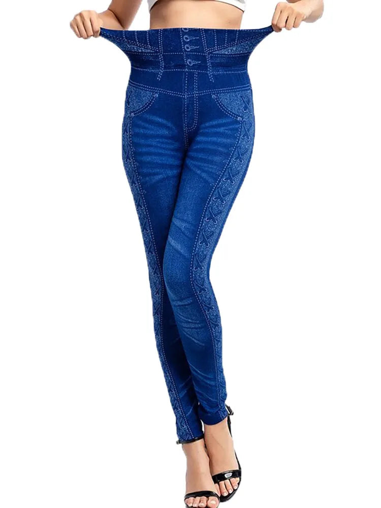 Denim Yoga Pants for Fit and Scrunch Raise Effect - Leggings Co