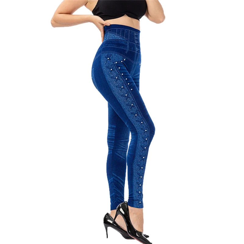 Denim Yoga Pants for Fit and Scrunch Raise Effect - Leggings Co