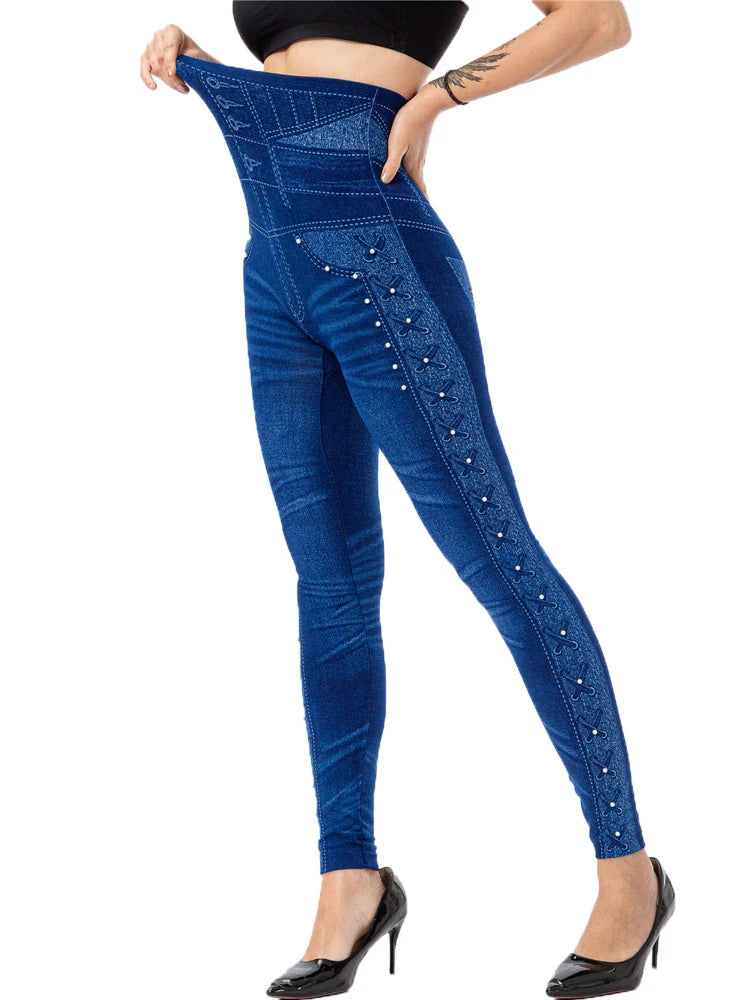 Denim Yoga Pants for Fit and Scrunch Raise Effect - Leggings Co