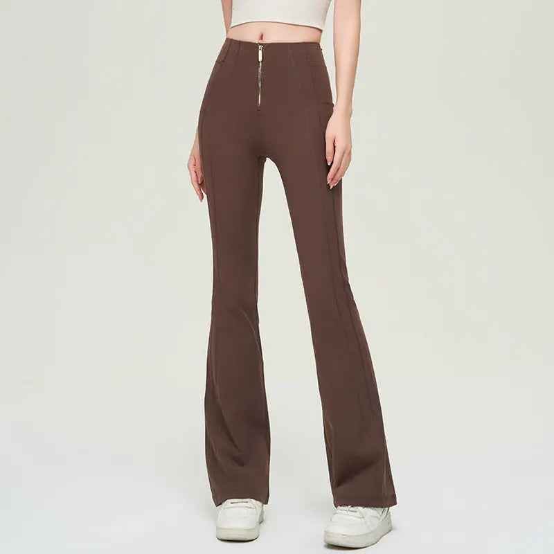 High-Waisted Yoga Leggings – Sculpting Slim Fit Flared Workout Pants - Leggings Co