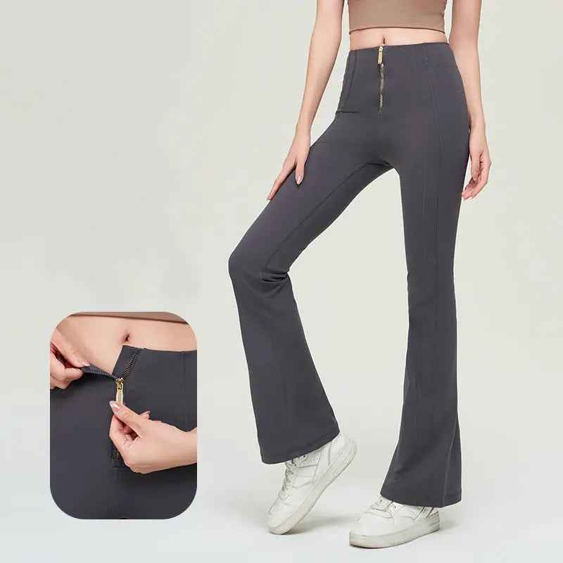 High-Waisted Yoga Leggings – Sculpting Slim Fit Flared Workout Pants - Leggings Co