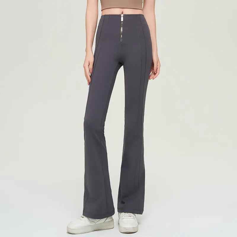 High-Waisted Yoga Leggings – Sculpting Slim Fit Flared Workout Pants - Leggings Co