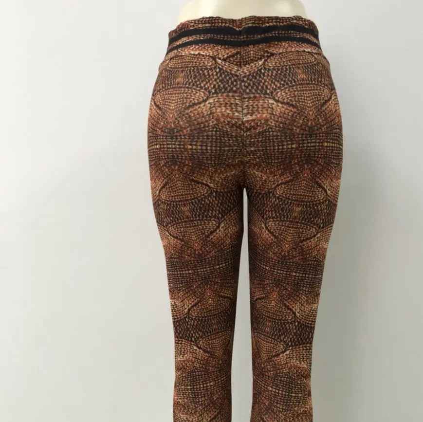 Cozy Yoga Leggings For Women – Soft Printed Wool-Look - Leggings Co