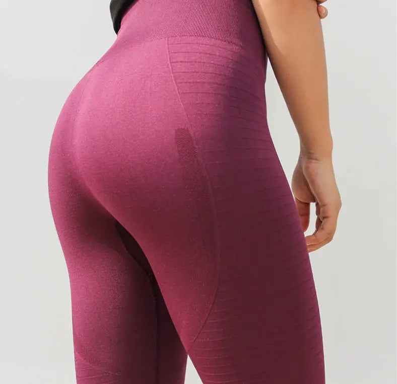 High Waist Yoga Leggings For Women – Peach & Stretch Fit - Leggings Co