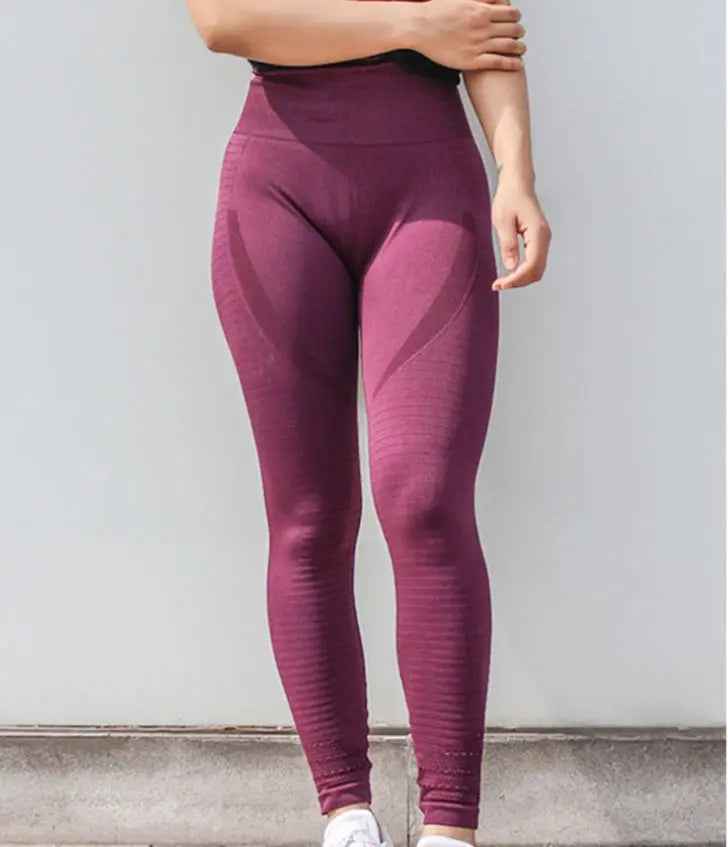 High Waist Yoga Leggings For Women – Peach & Stretch Fit - Leggings Co