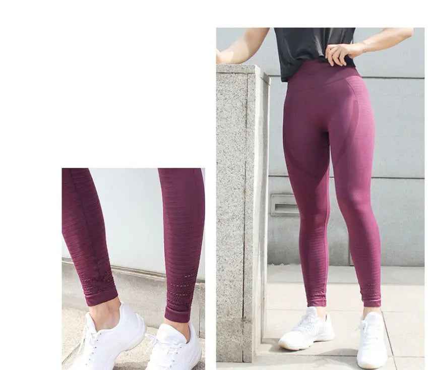 High Waist Yoga Leggings For Women – Peach & Stretch Fit - Leggings Co
