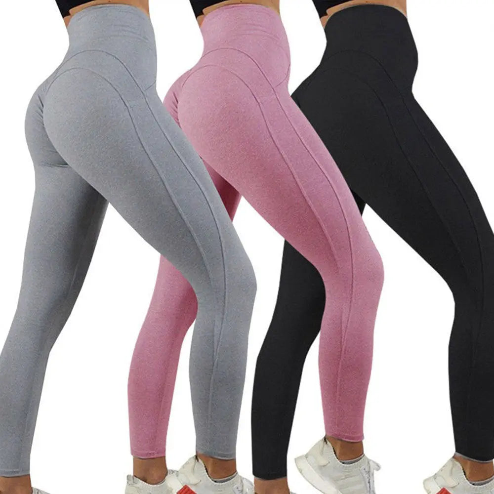 Solid color exercise leggings Leggings Co