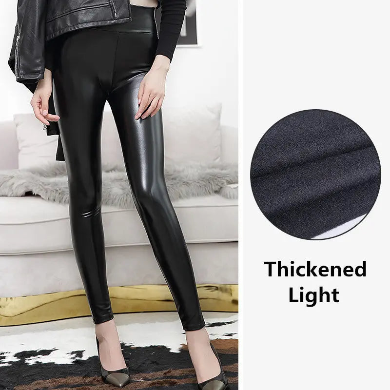 Leather High-Waist Leggings Leggings Co