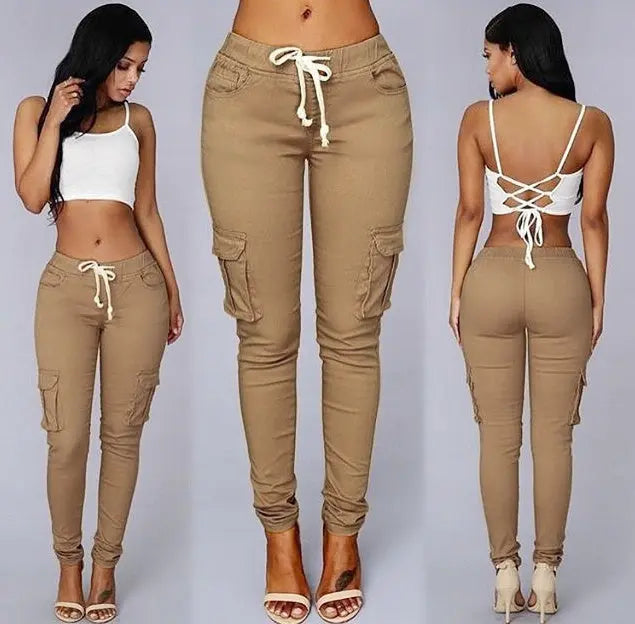 Women's Casual Cargo Pants Leggings Co