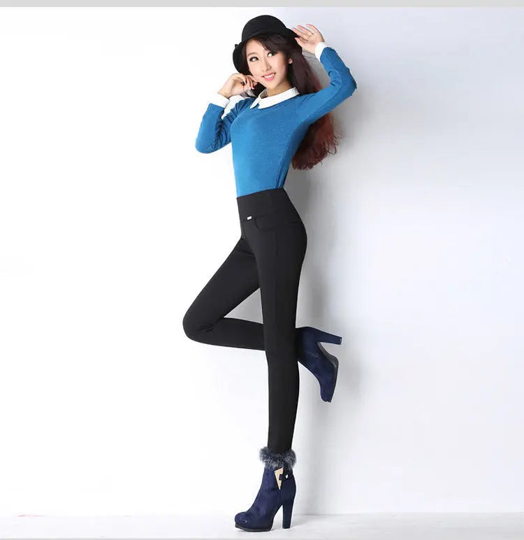 Velvet Padded Leggings Leggings Co