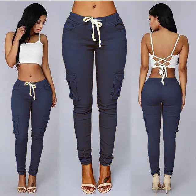 Women's Casual Cargo Pants Leggings Co