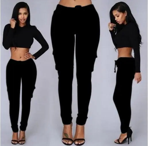 Women's Casual Cargo Pants Leggings Co