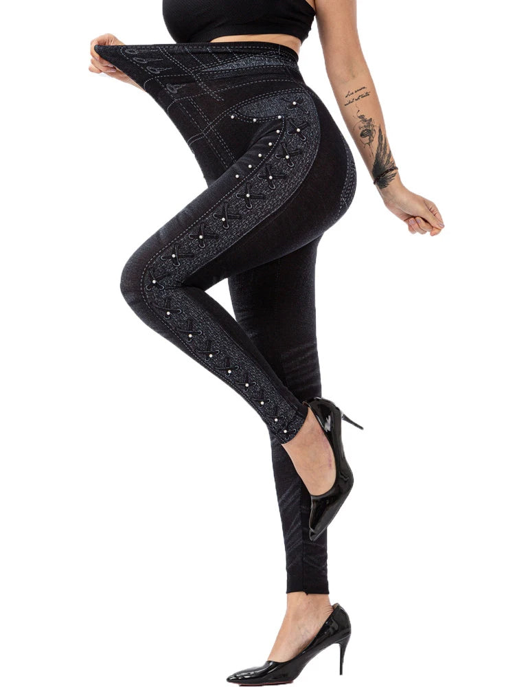 Denim Yoga Pants for Fit and Scrunch Raise Effect - Leggings Co