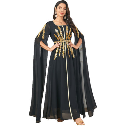 Arab Women's Robe Super Long Sleeve Muslim Dress - Leggings Co