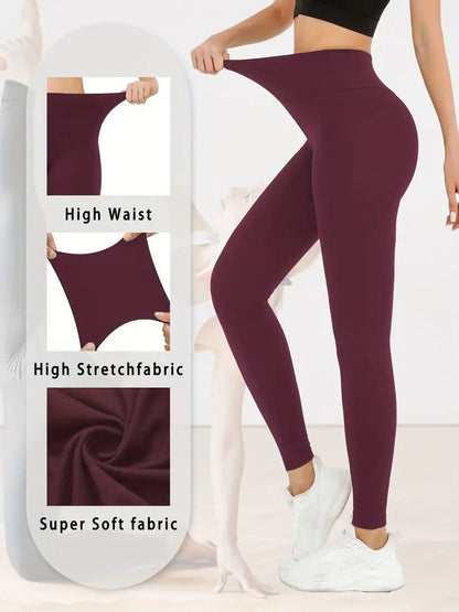 Burgundy High - Waisted Cropped Leggings - Stylish Comfort for Every Occasion - Leggings Co