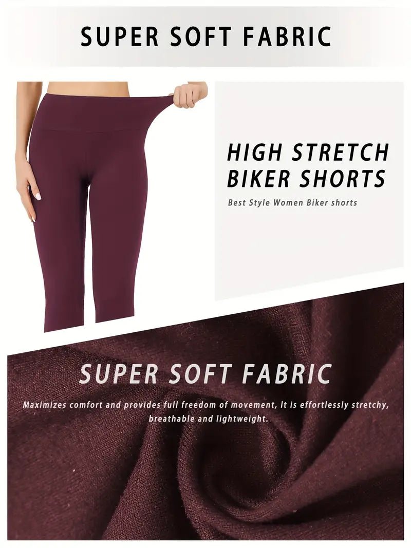 Burgundy High - Waisted Cropped Leggings - Stylish Comfort for Every Occasion - Leggings Co