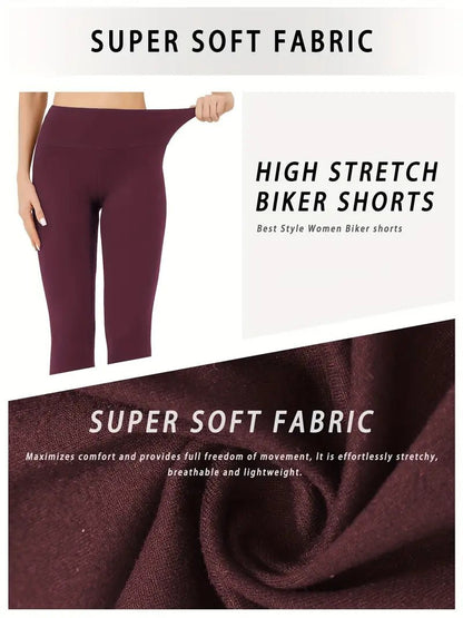 Burgundy High - Waisted Cropped Leggings - Stylish Comfort for Every Occasion - Leggings Co