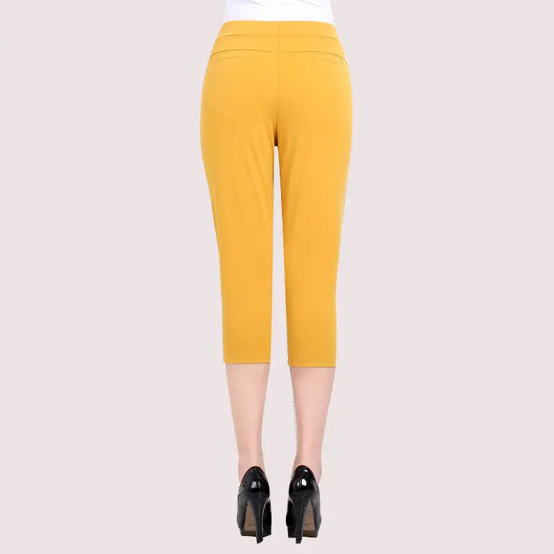 Women's Solid Color High-waist Casual Pants Leggings Co