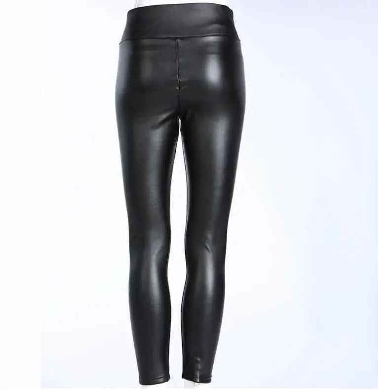 High Waist Faux Leather Leggings - Leggings Co
