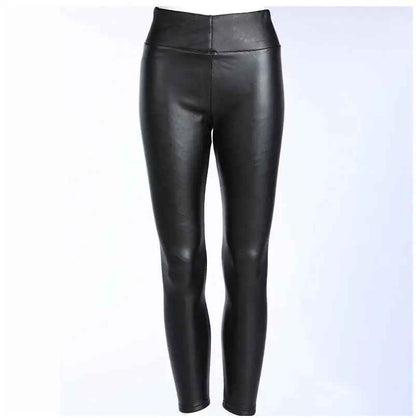 High Waist Faux Leather Leggings - Leggings Co