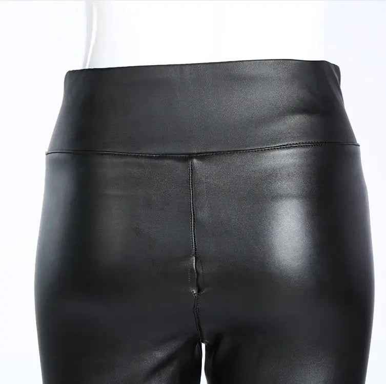 High Waist Faux Leather Leggings - Leggings Co