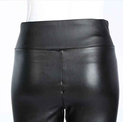 High Waist Faux Leather Leggings - Leggings Co