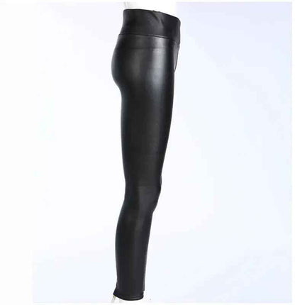 High Waist Faux Leather Leggings - Leggings Co
