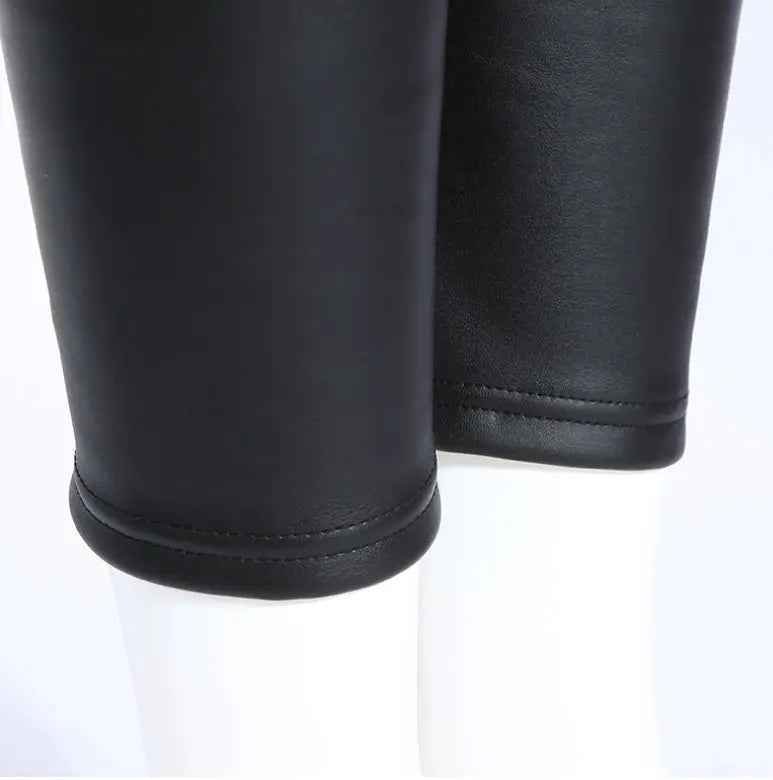 High Waist Faux Leather Leggings - Leggings Co