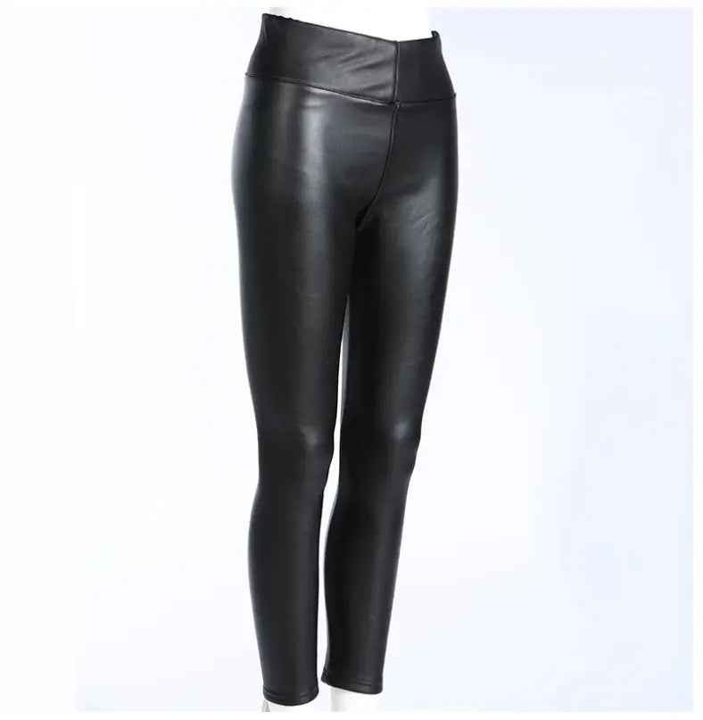 High Waist Faux Leather Leggings - Leggings Co