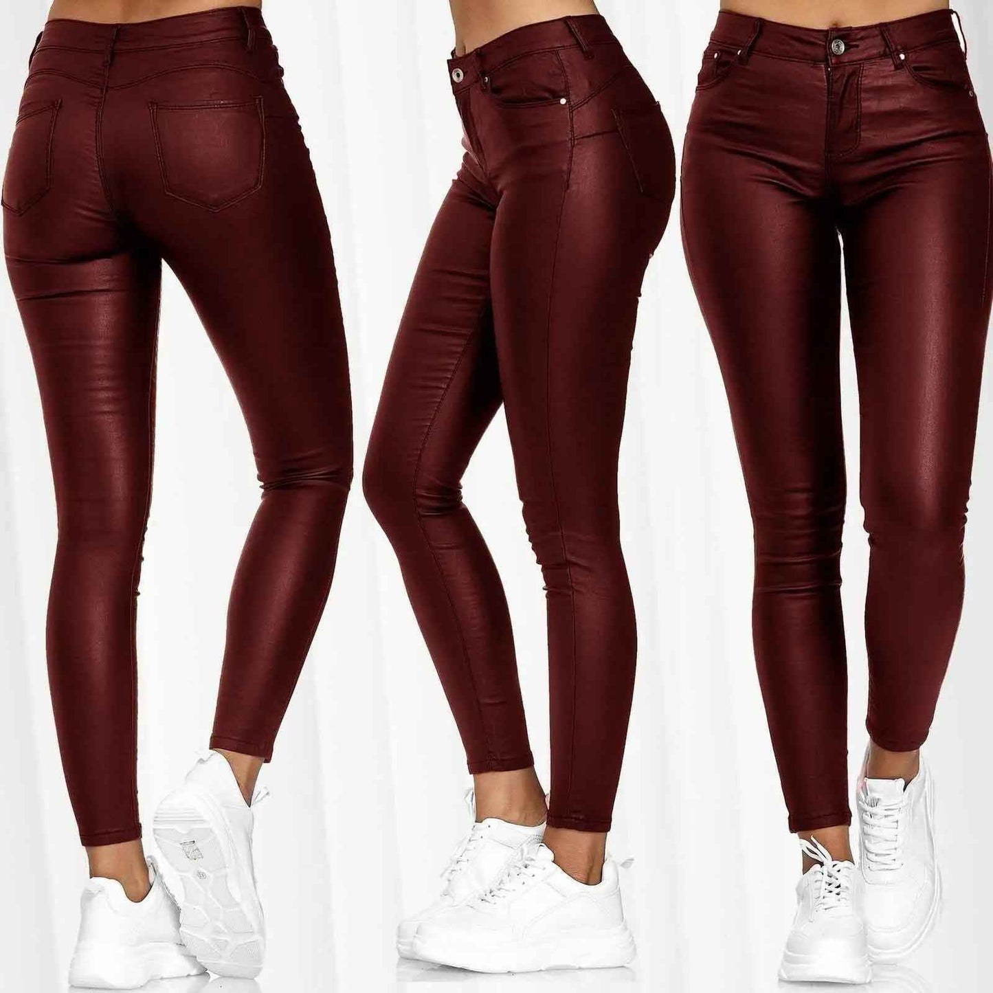 High-Waist Leather Pants For Stylish Comfort - Leggings Co