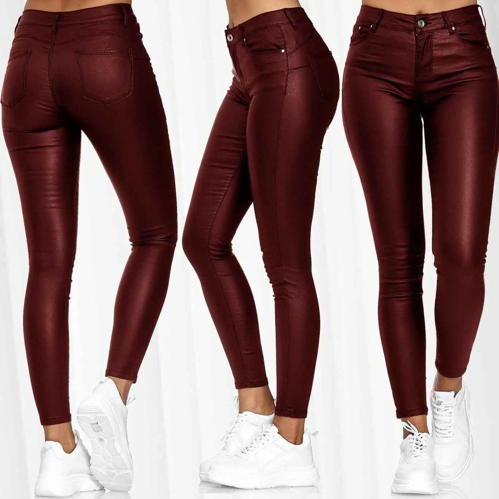 High-Waist Leather Pants For Stylish Comfort - Leggings Co