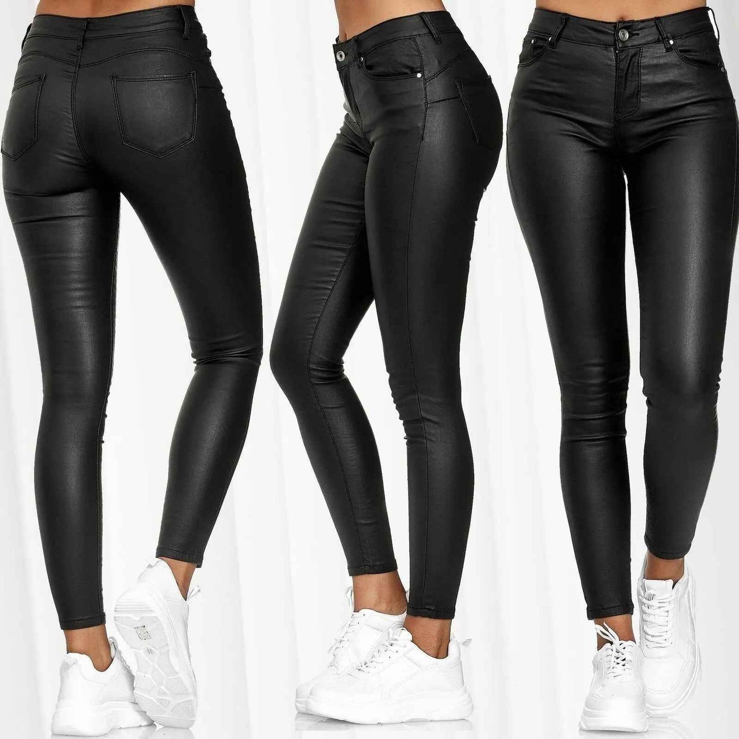 High-Waist Leather Pants For Stylish Comfort - Leggings Co
