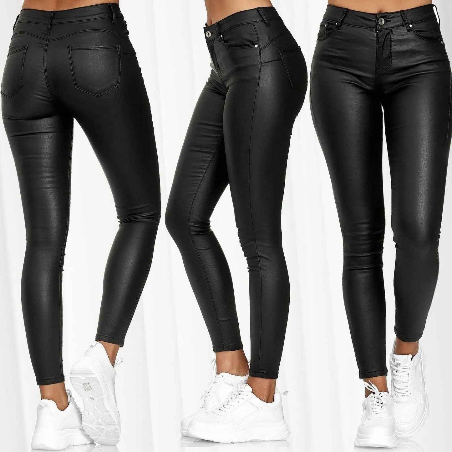 High-Waist Leather Pants For Stylish Comfort - Leggings Co
