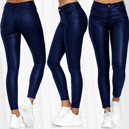 High-Waist Leather Pants For Stylish Comfort - Leggings Co