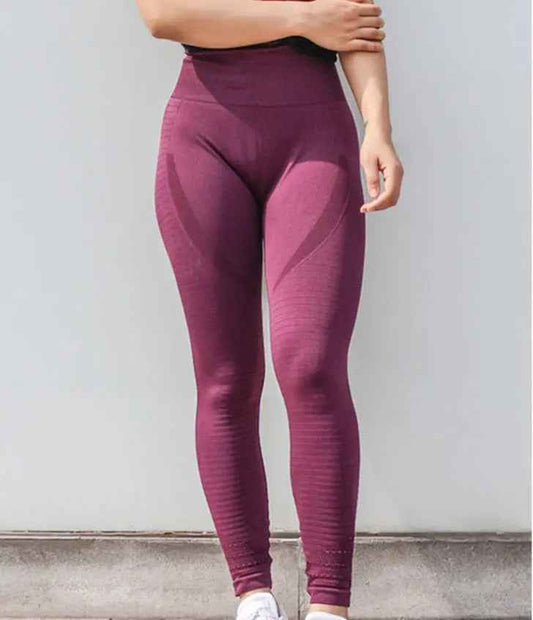 High Waist Yoga Leggings For Women – Peach  & Stretch Fit - Leggings Co