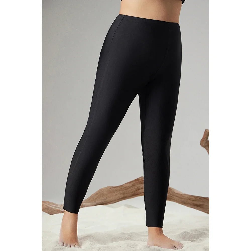 Plus Size High Waisted Leggings - Ruched Hip Black Stretch Pants for Women - Leggings Co