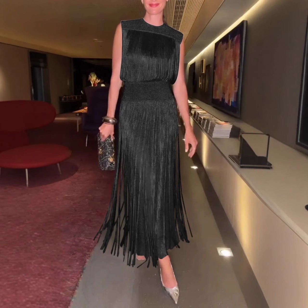 The Showstopper Fringe Party Dress – Perfect for Parties - Leggings Co